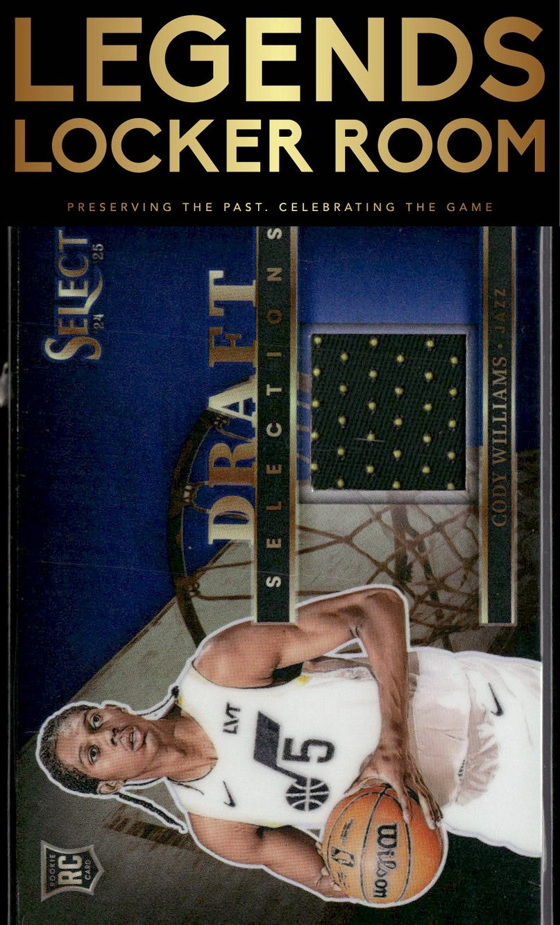2024-25 Panini Select Cody Williams Draft Selections Memorabilia Blue /75