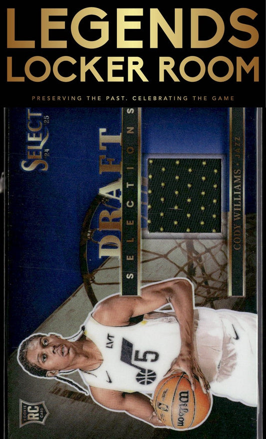 2024-25 Panini Select Cody Williams Draft Selections Memorabilia Blue /75