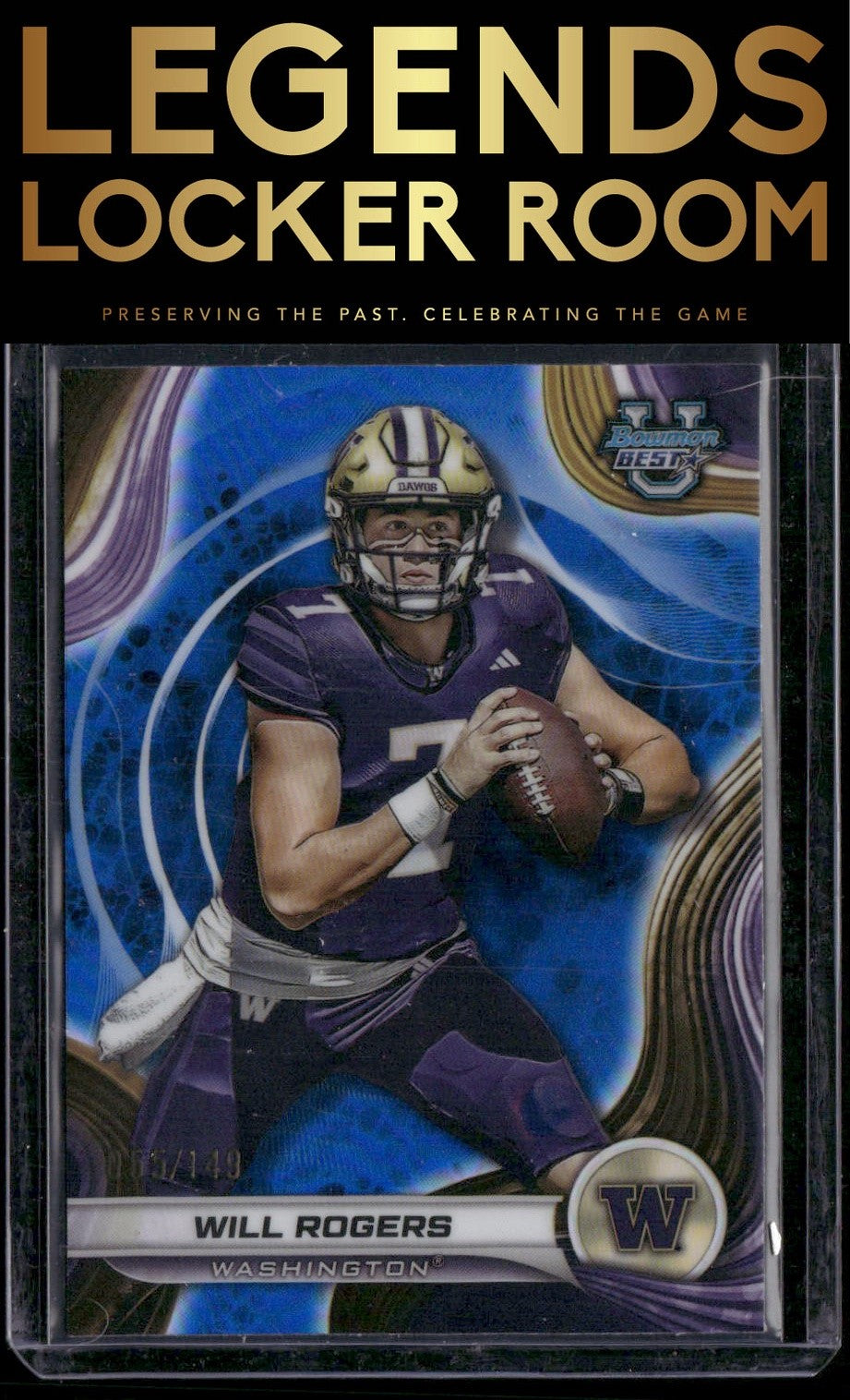 2024 Bowman University Best #87 Will Rogers Blue Refractor #/149