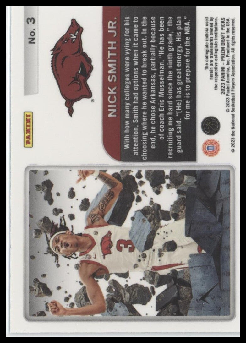 2023 Panini Prizm Draft Picks #3 Nick Smith Jr. Prizm Break