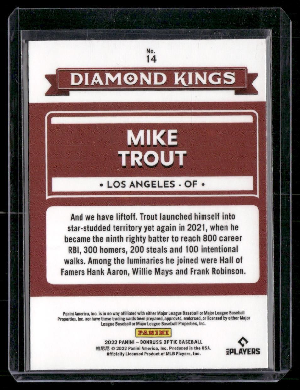 2022 Donruss Optic #14 Mike Trout