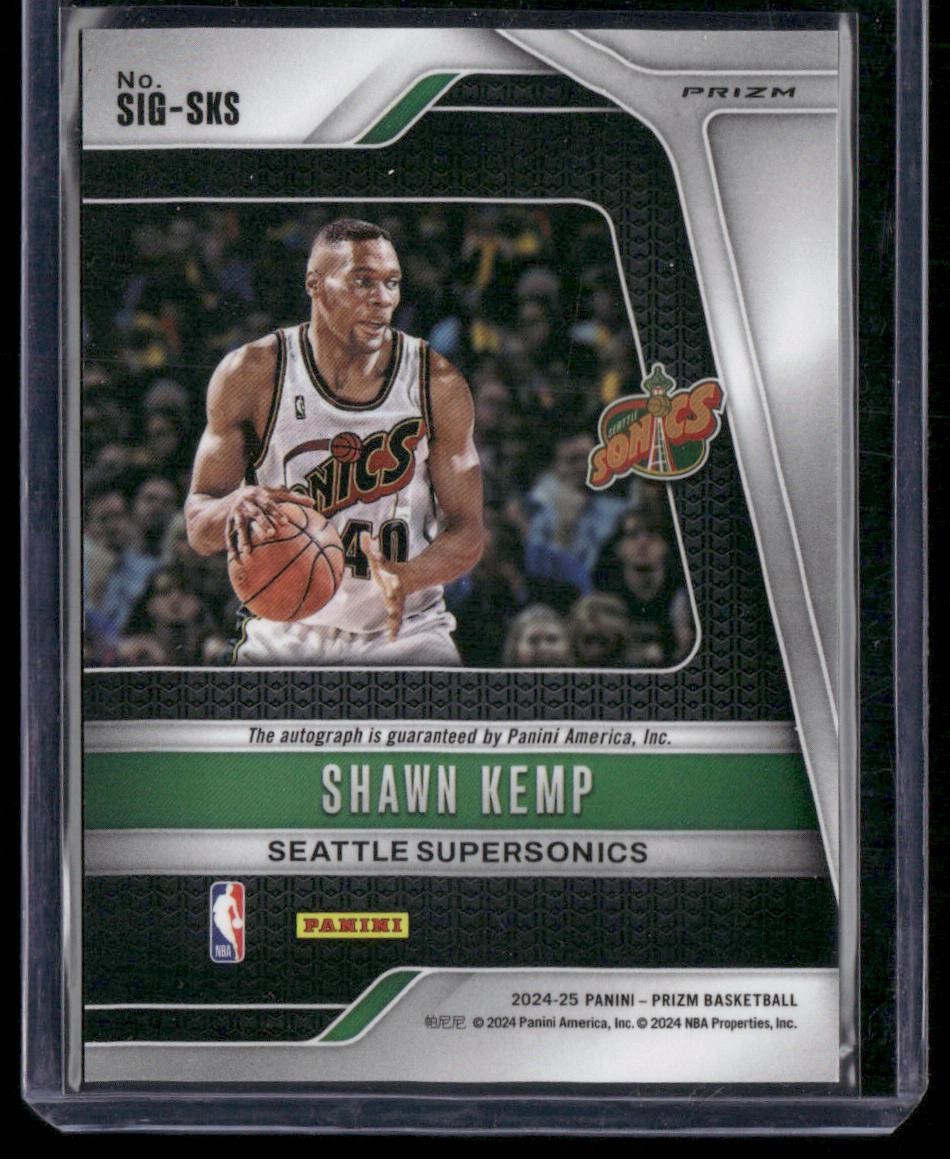 2024-25 Panini Prizm #SIG-SKS Shawn Kemp Signatures Prizms Silver