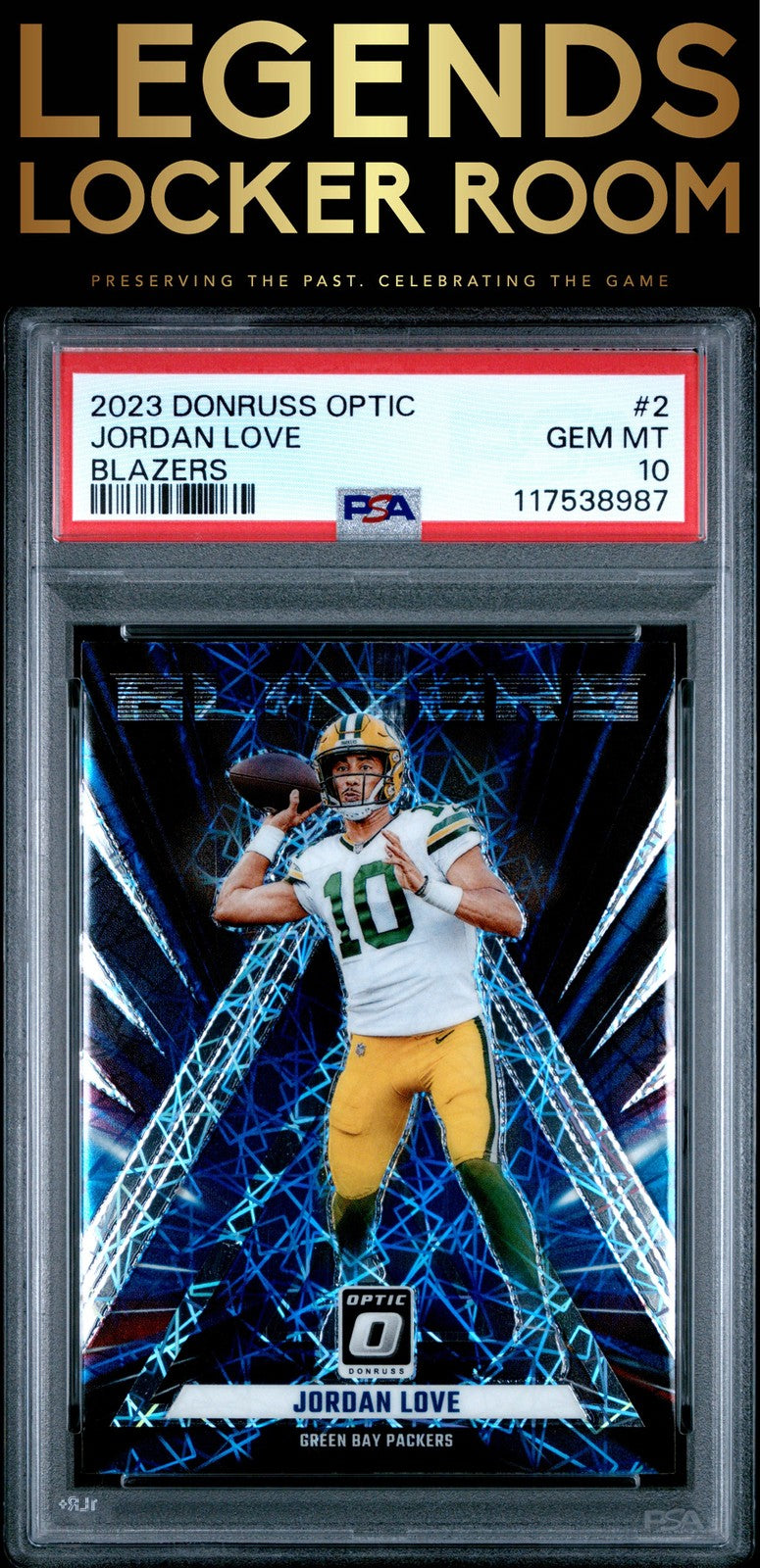 2023 Panini Donruss Optic Blazers #2 Jordan Love PSA 10