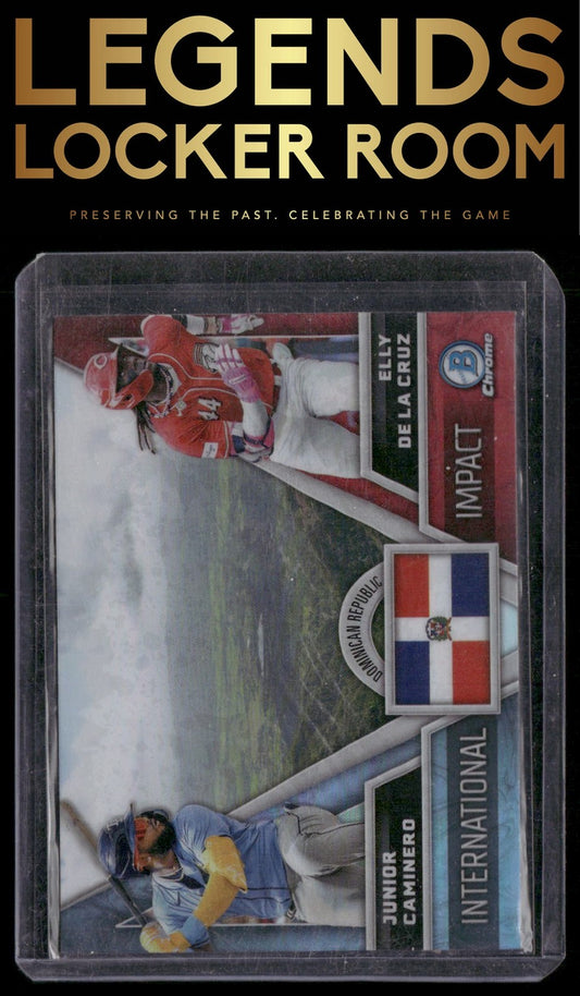 2024 Bowman Chrome #II-15 Elly De La Cruz / Junior Caminero International Impact