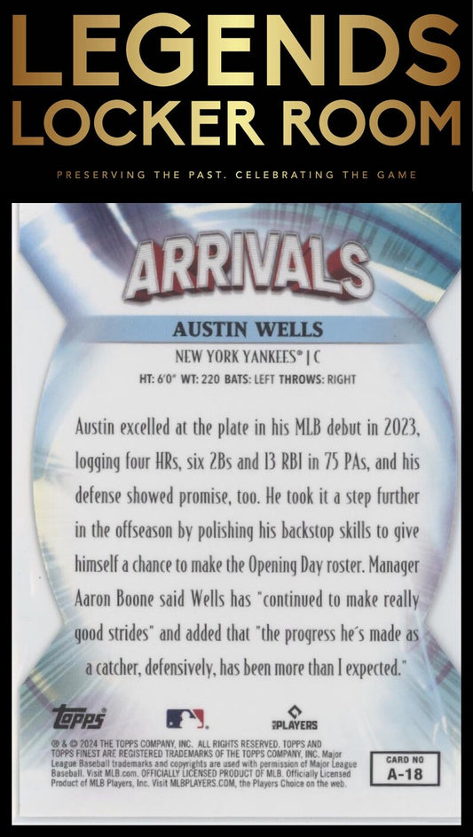 2024 Finest #A-18 Austin Wells Arrivals