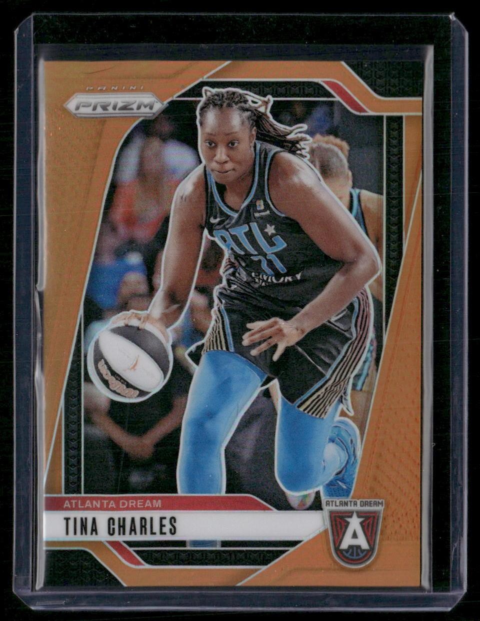 2024 Panini Prizm WNBA #36 Tina Charles Orange Prizms #/99