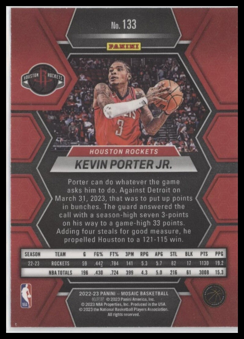 2022-23 Panini Mosaic #133 Kevin Porter Jr.