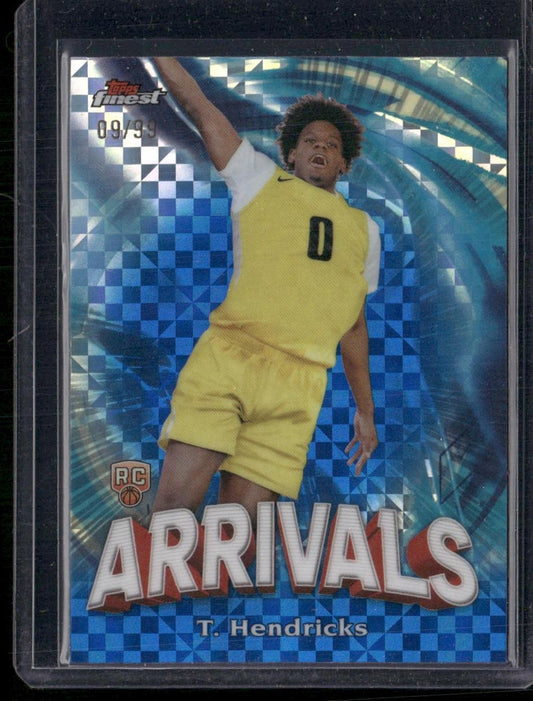 2023-24 Finest #A-12 Taylor Hendricks Arrivals Blue Checkerboard Refractors #/99