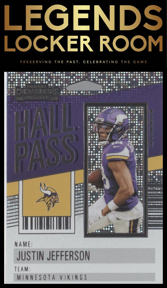 2023 Panini Contenders #15 Justin Jefferson Hall Pass Silver