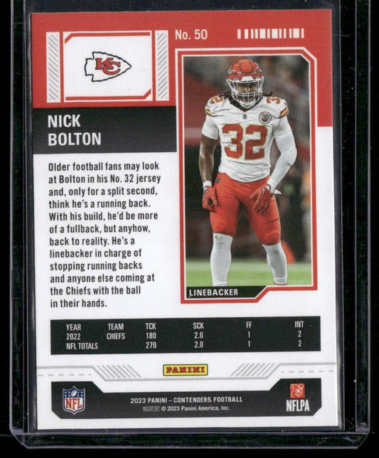 2023 Panini Contenders #50 Nick Bolton
