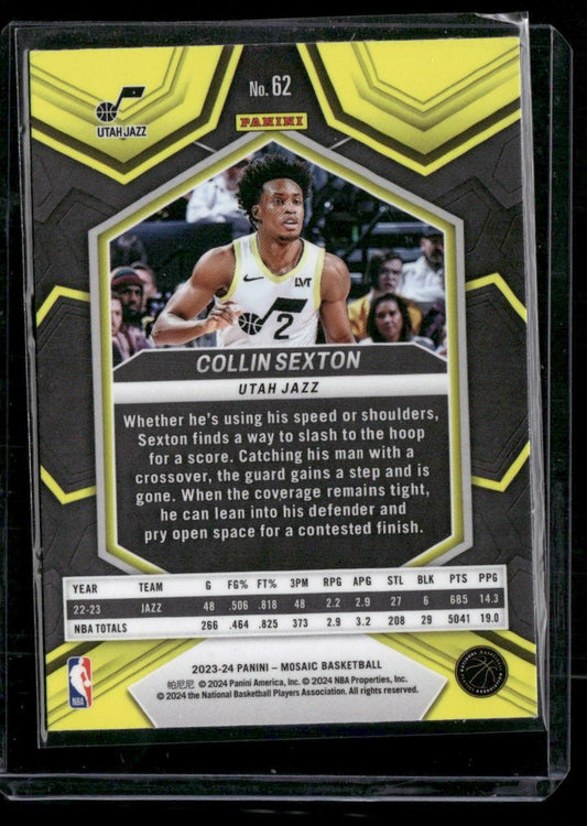 2023-24 Panini Mosaic #62 Collin Sexton