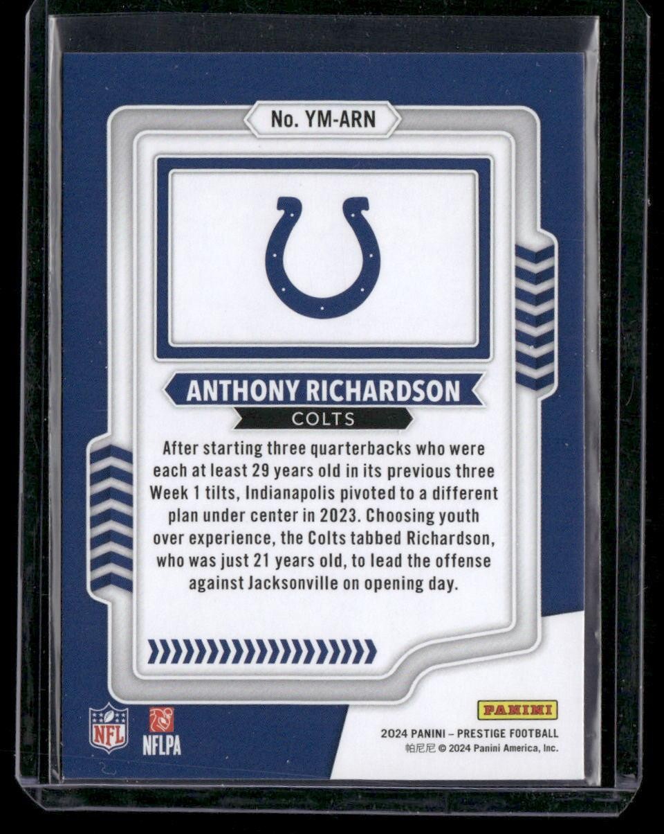 2024 Panini Prestige #YM-ARN Anthony Richardson Youth Movement