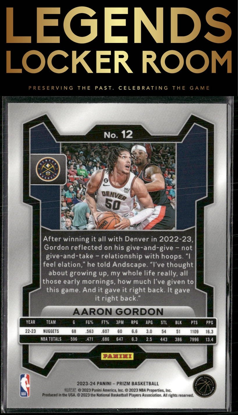 2023-24 Panini Prizm #12 Aaron Gordon
