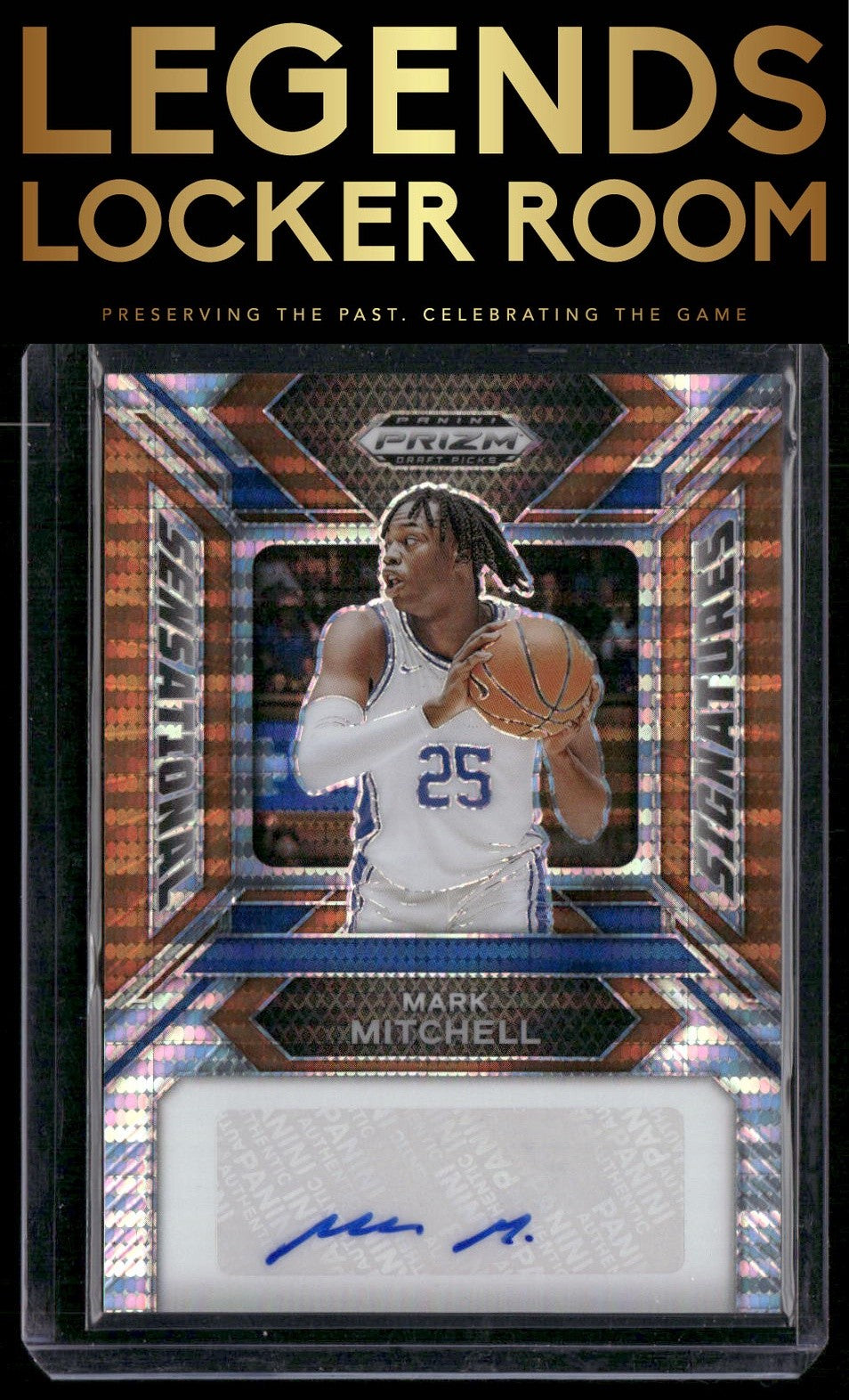 2024 Prizm Draft Picks Mark Mitchell Sensational Signatures Orange Pulsar /49