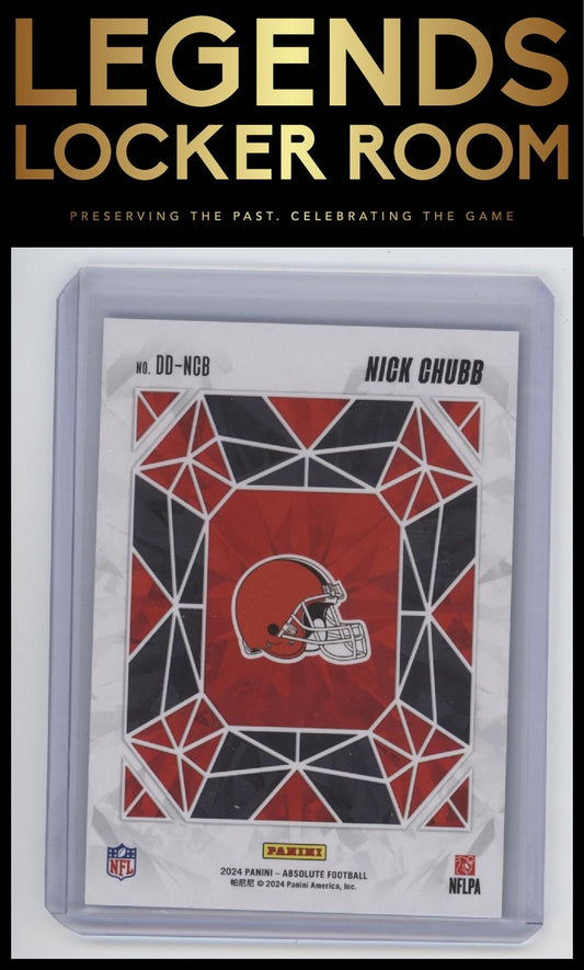 2024 Panini Absolute #DD-NCB Nick Chubb Draft Diamonds Blue Spectrum #/50