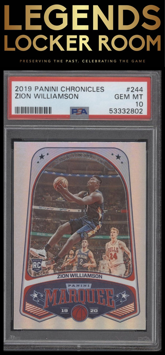 2019 Panini Chronicles #244 Zion Williamson PSA 10
