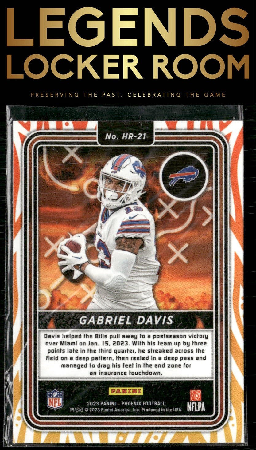 2023 Panini Phoenix #HR-21 Gabriel Davis Hot Routes White Shimmer