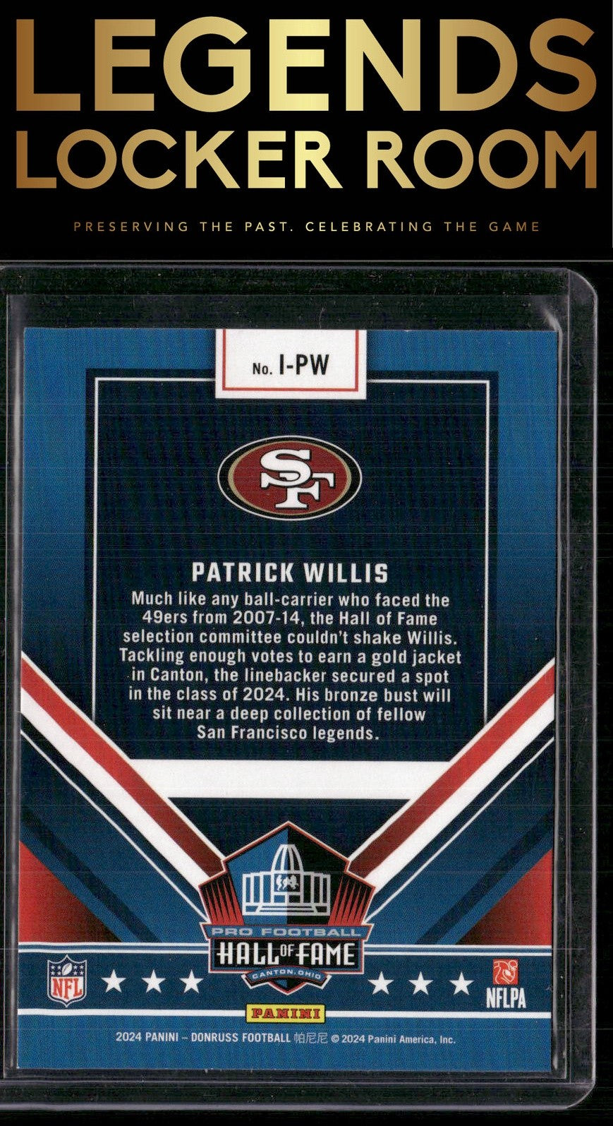 2024 Donruss #I-PW Patrick Willis Inducted