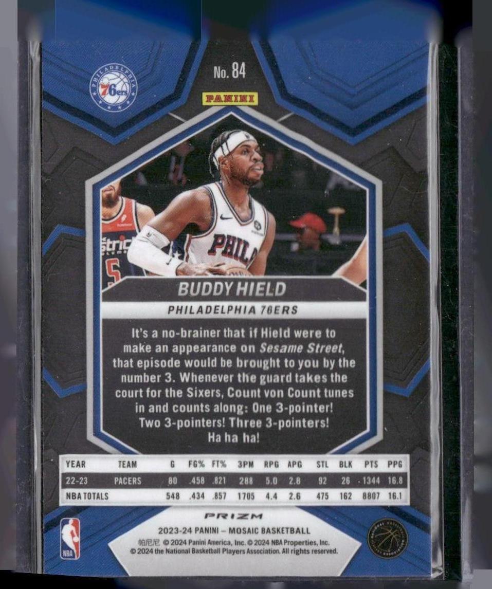 2023-24 Panini Mosaic #84 Buddy Hield Silver