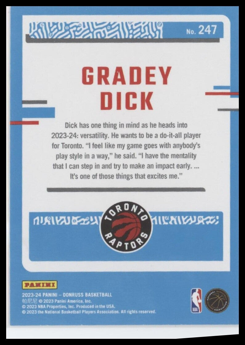 2023-24 Donruss #247 Gradey Dick