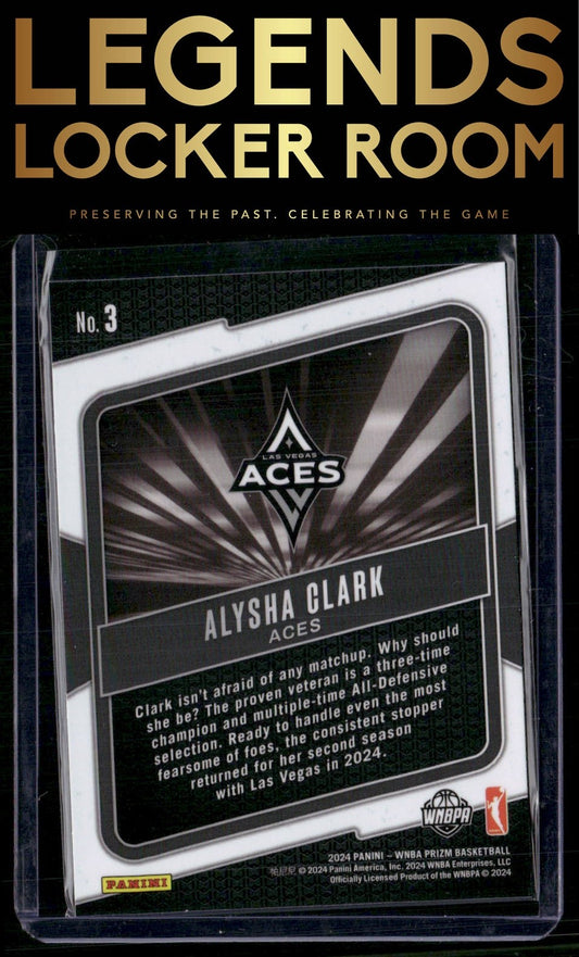 2024 Panini Prizm WNBA #3 Alysha Clark Fearless