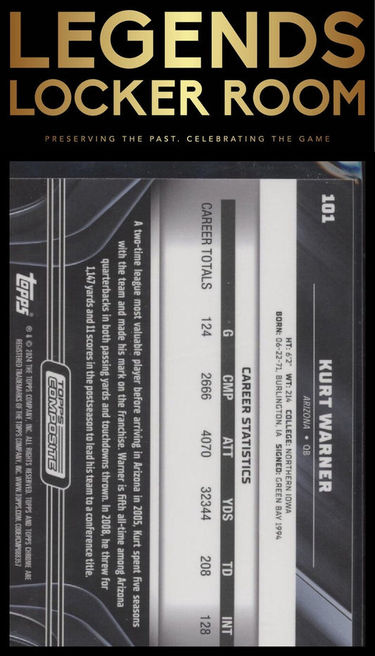 2023 Topps Chrome Black  #101 Kurt Warner