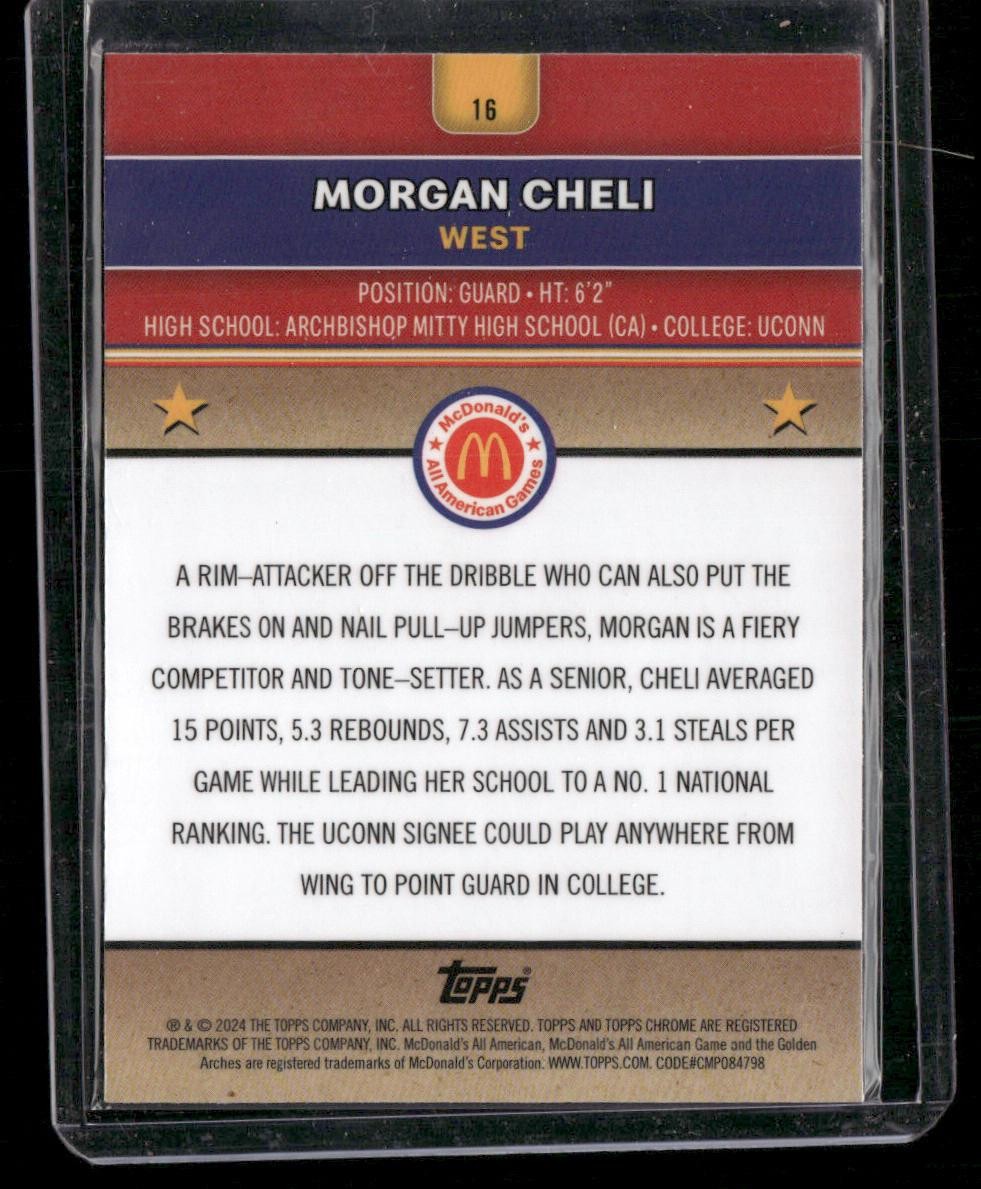 2024 Topps Chrome McDonald's All-American Morgan Cheli Red Lava /125