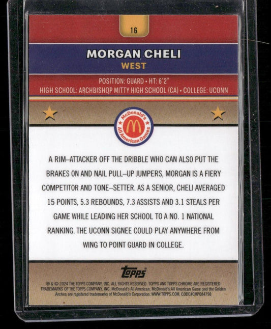 2024 Topps Chrome McDonald's All-American Morgan Cheli Red Lava /125