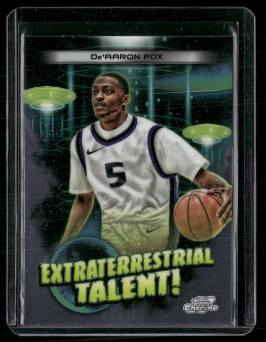 2023-24 Topps Chrome Cosmic #ET-12 De'Aaron Fox Extraterrestrial Talent