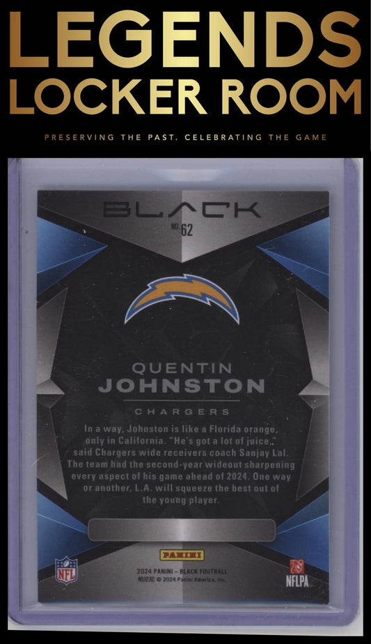 2024 Panini Black #62 Quentin Johnston Royal #/75