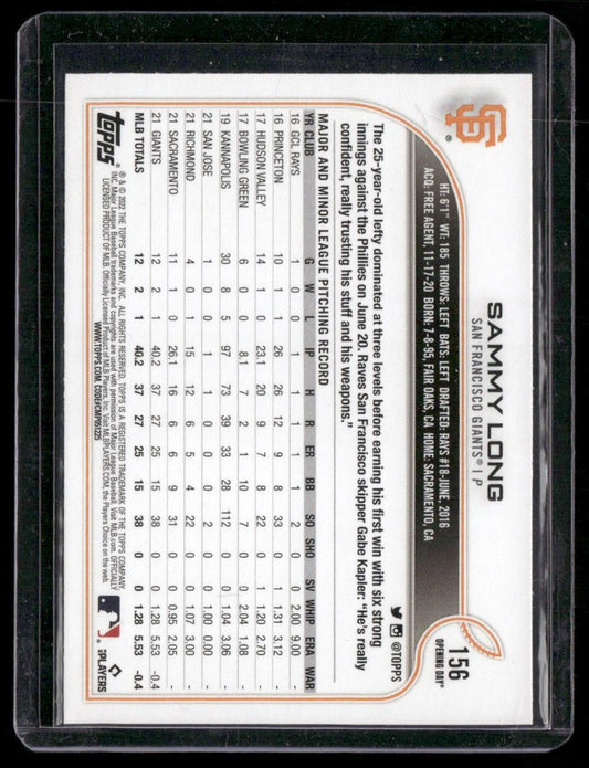 2022 Topps Opening Day #156 Sammy Long