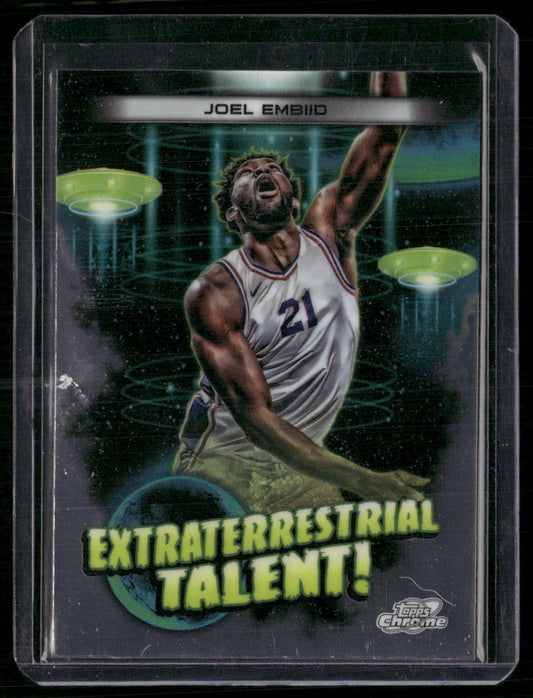 2023-24 Topps Chrome Cosmic #ET-14 Joel Embiid Extraterrestrial Talent