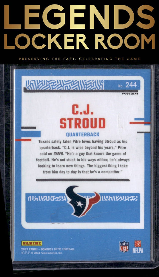 2023 Donruss Optic #244 C.J. Stroud Purple Shock