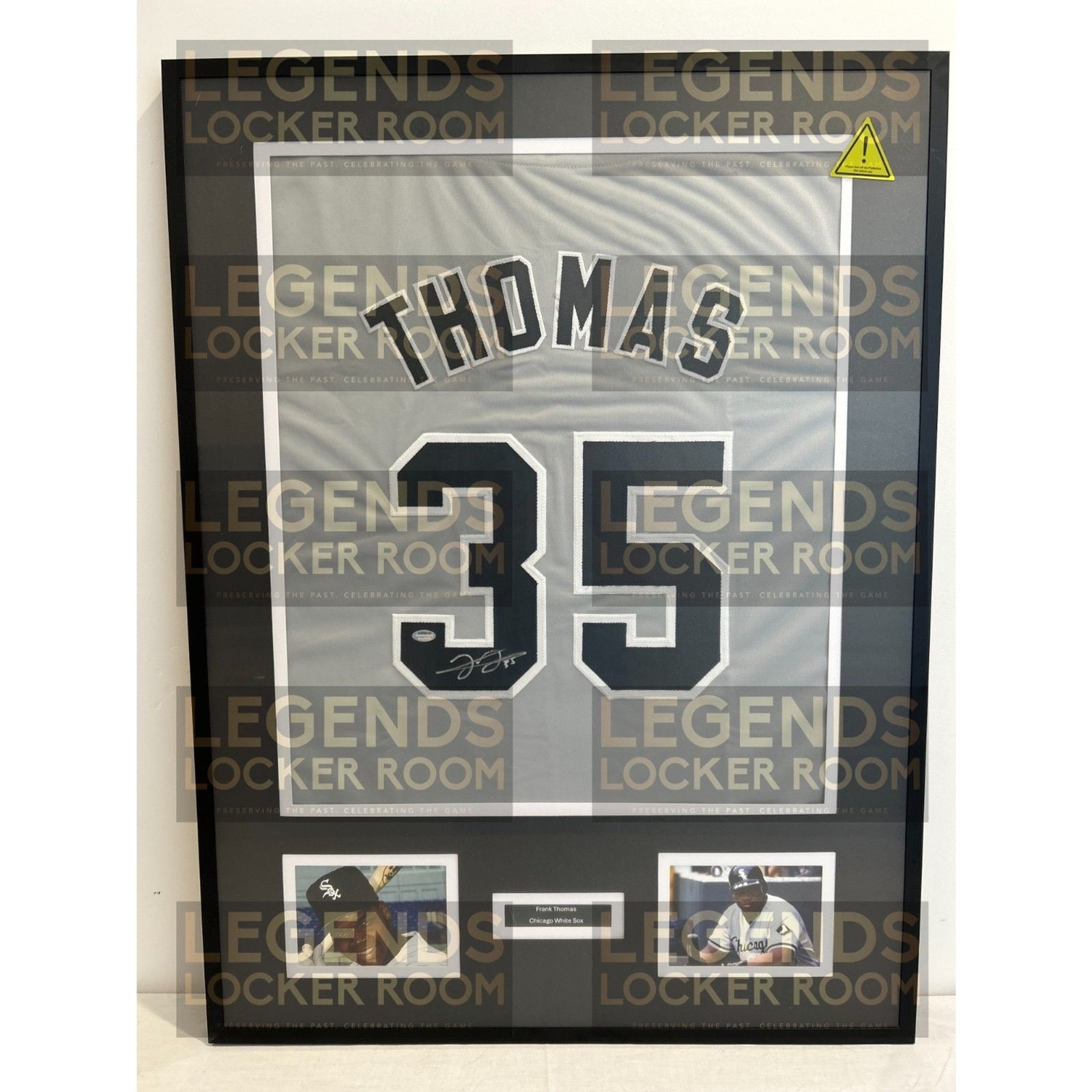 Framed Frank Thomas Autographed Jersey (With Certificate of Authenticity)