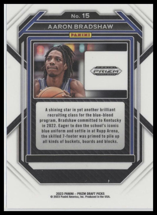 2023 Panini Prizm Draft Picks #15 Aaron Bradshaw