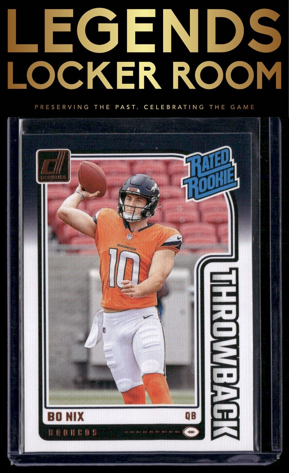 2024 Donruss #46 Bo Nix Rated Rookies Throwback