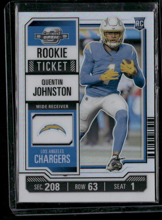 2023 Panini Contenders Optic #86 Quentin Johnston Silver