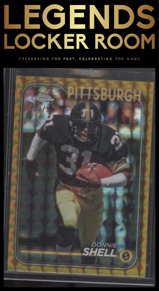2024 Topps Chrome #167 Donnie Shell Gold Geometric Refractor #/50