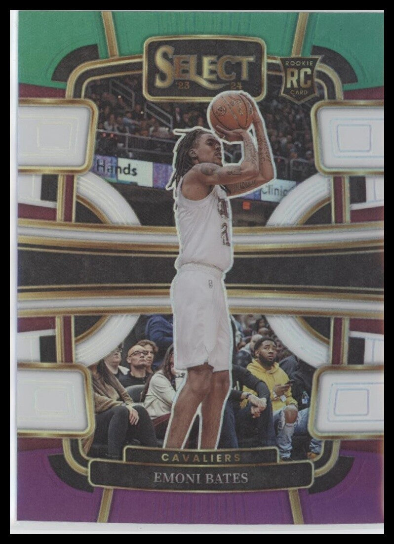 2023-24 Panini Select #67 Emoni Bates Green White Purple Prizms