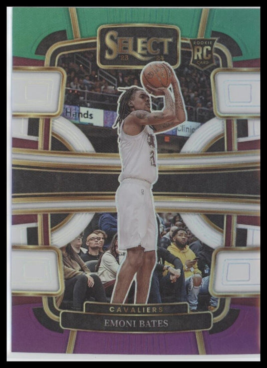 2023-24 Panini Select #67 Emoni Bates Green White Purple Prizms