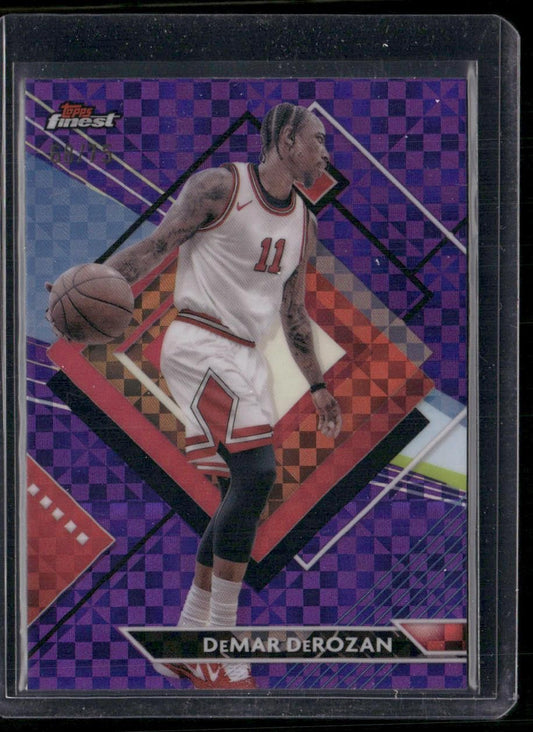 2023-24 Finest #209 DeMar DeRozan Purple Checkerboard Refractors #/75