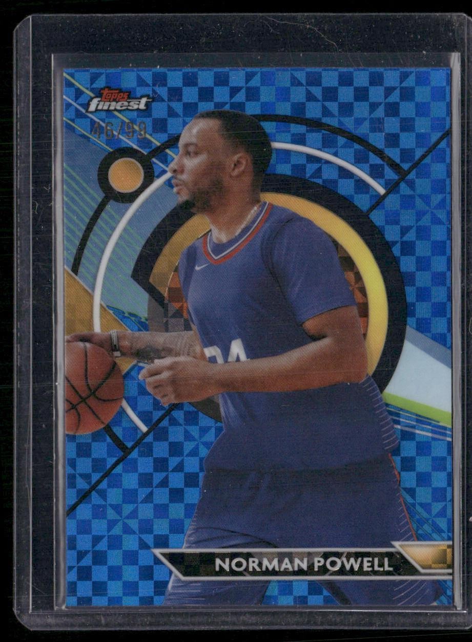 2023-24 Finest #21 Norman Powell Blue Checkerboard Refractors #/99