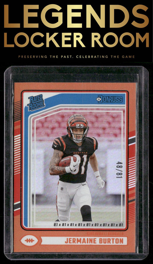 2024 Donruss #368 Jermaine Burton Jersey Number #/81