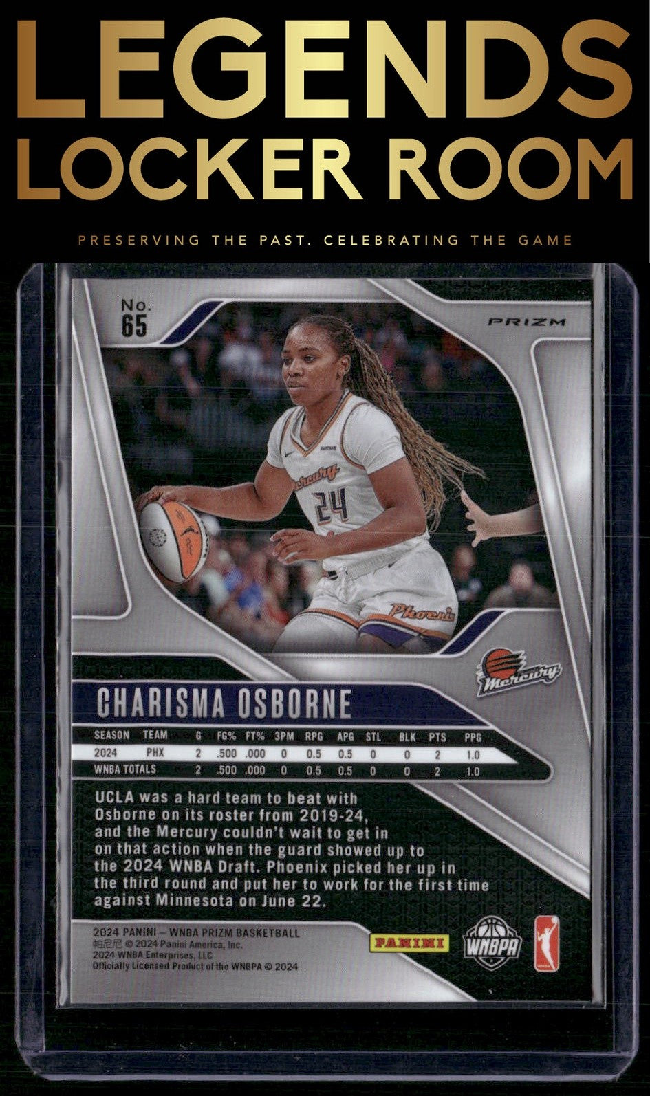 2024 Panini Prizm WNBA #65 Charisma Osborne Silver Prizms