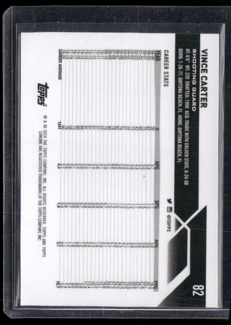 2023-24 Topps Chrome #82 Vince Carter Orange Geometric #/25