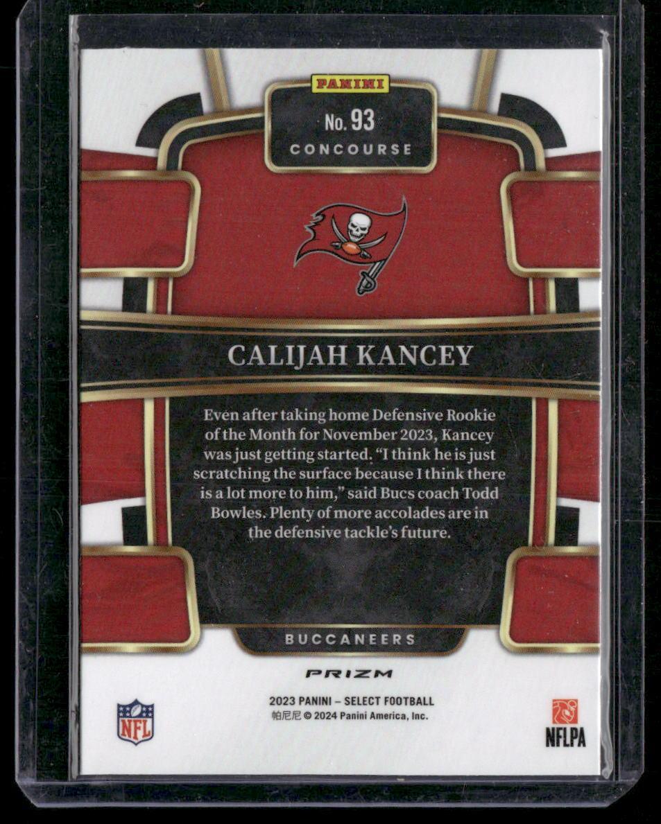 2023 panini select Calijah Kancey Prizm
