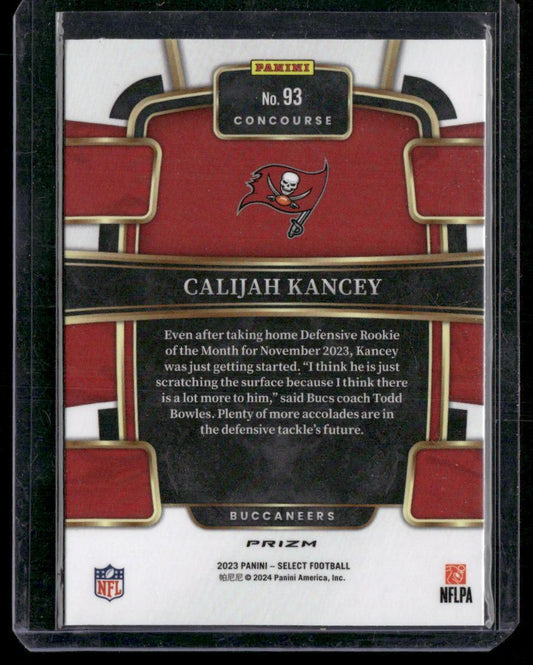 2023 panini select Calijah Kancey Prizm