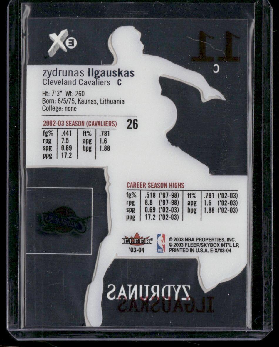 2003 Fleer EX 26 Zydrunas Ilgauskas