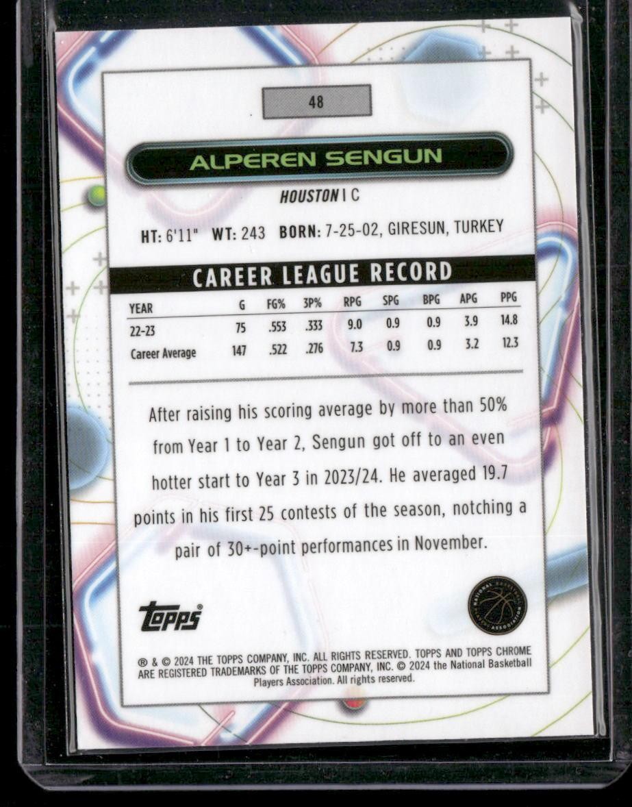 2023-24 Topps Chrome Cosmic #48 Alperen Sengun
