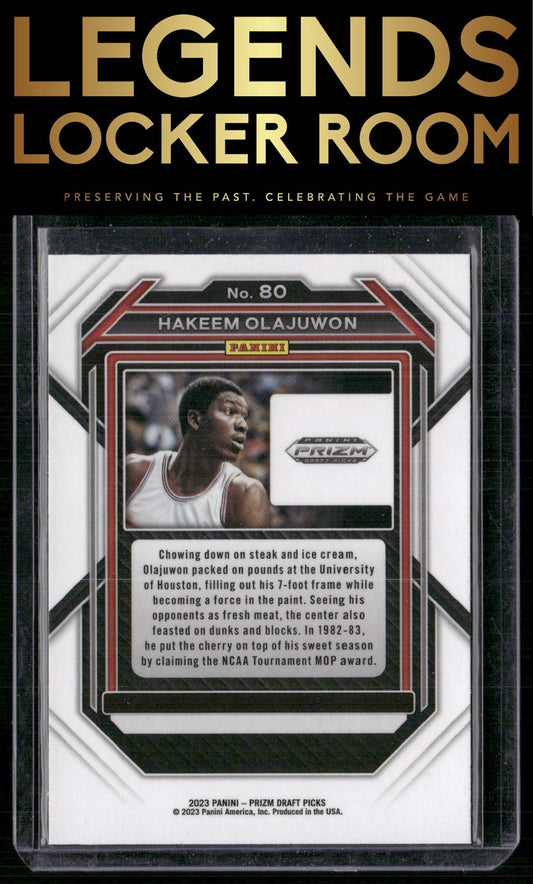 2023 Panini Prizm Draft Picks #80 Hakeem Olajuwon